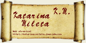 Katarina Mileta vizit kartica
